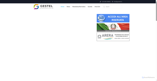 Security scan screenshot of https://www.gestelsrl.it/