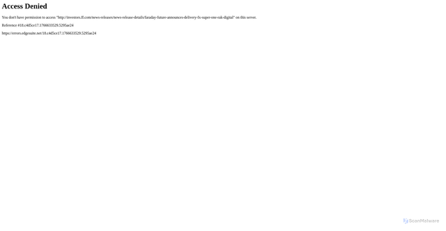 Security scan screenshot of https://investors.ff.com/news-releases/news-release-details/faraday-future-announces-delivery-fx-super-one-rak-digital