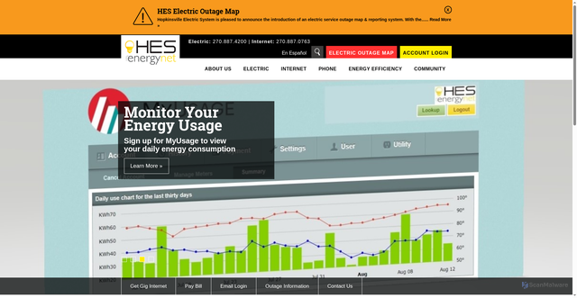 Security scan screenshot of https://hop-electric.com/