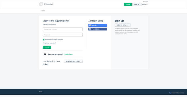 Security scan screenshot of https://freshdesk.picanova.com