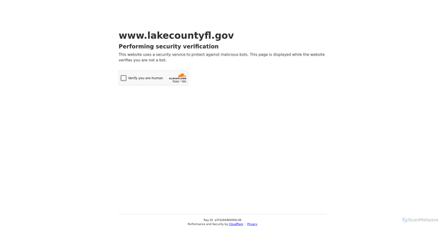 Security scan screenshot of https://www.lakecountyfl.gov/