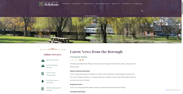 Security scan screenshot of https://bellefonte.net/