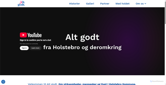 Security scan screenshot of https://altgodt.nu