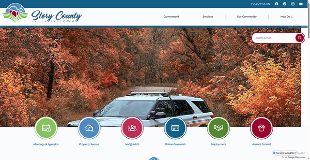 Security scan screenshot of https://storycountyiowa.gov/