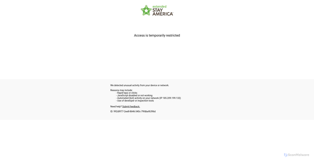 Security scan screenshot of https://esa.com