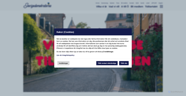 Security scan screenshot of https://fadernaskyrka.se