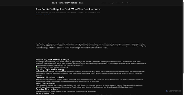 Security scan screenshot of https://ourgoodplaceblog-dpezbq43v6jp.edgeone.app/alex-pereira-height-in-ft.html