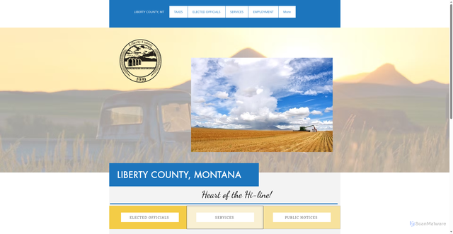 Security scan screenshot of https://www.libertycountymt.gov/