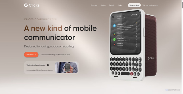 Security scan screenshot of https://www.clicksphone.com/
