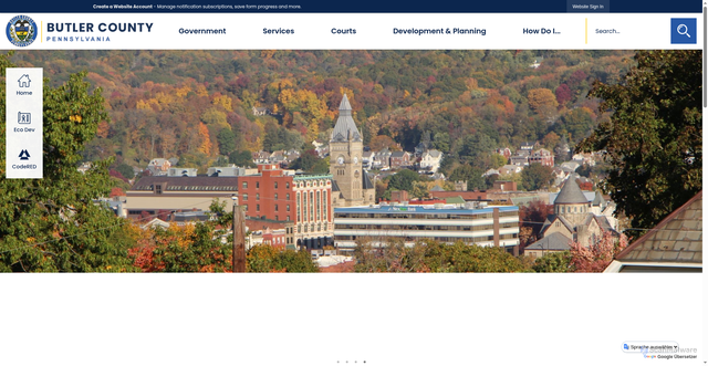 Security scan screenshot of https://butlercountypa.gov/