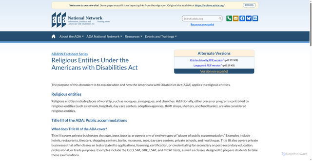 Security scan screenshot of https://adata.org/factsheet/religious-entities/
