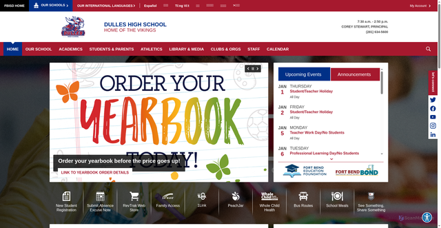 Security scan screenshot of https://www.fortbendisd.com/dhs