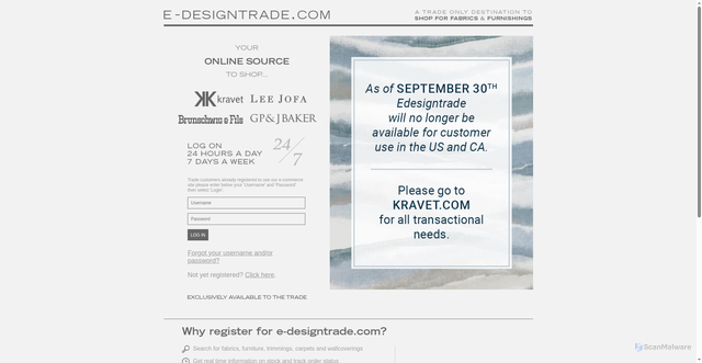 Security scan screenshot of https://www.e-designtrade.com