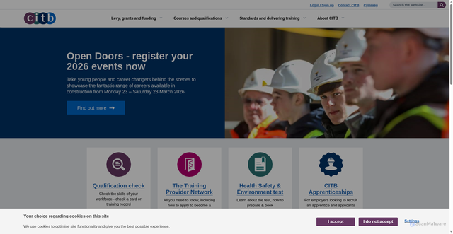 Security scan screenshot of https://www.citb.co.uk/
