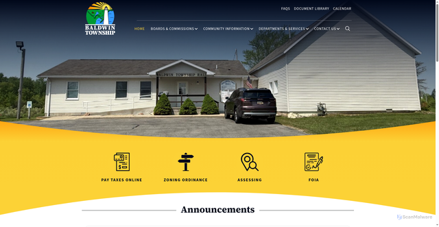 Security scan screenshot of https://www.baldwintwpiosco.gov/