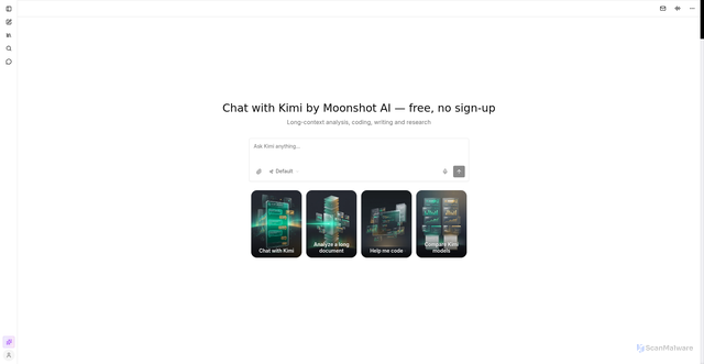 Security scan screenshot of https://kimimoonshotai.pro/