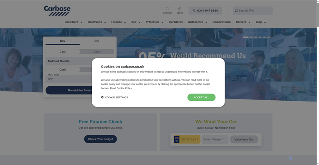 Security scan screenshot of https://www.carbase.co.uk