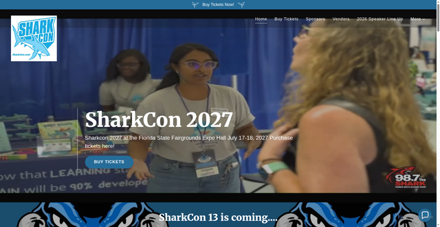 Security scan screenshot of https://sharkcon.com/