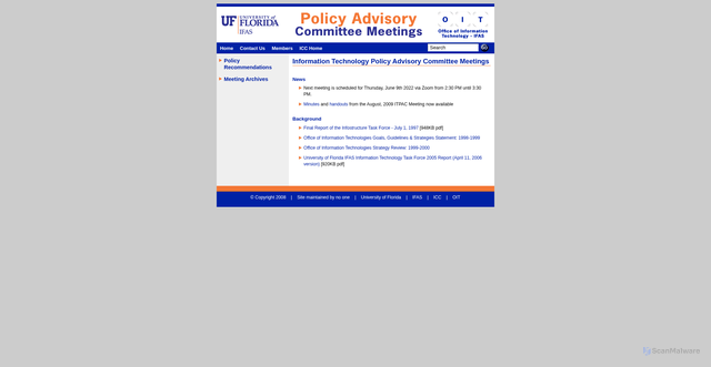Security scan screenshot of https://itpac.ifas.ufl.edu