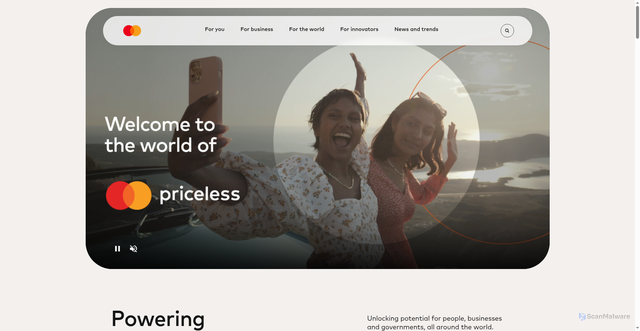 Security scan screenshot of https://www.mastercard.us