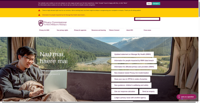 Security scan screenshot of https://www.privacy.org.nz/