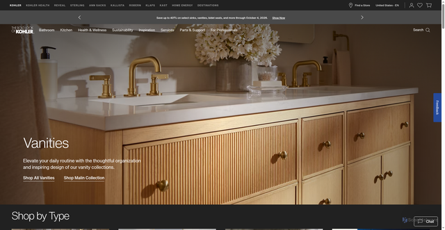 Security scan screenshot of https://www.kohler.com/en/products/vanities