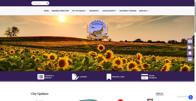 Security scan screenshot of https://cityofoakleyks.gov/