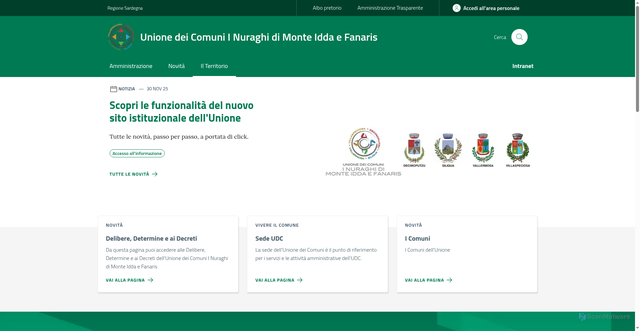 Security scan screenshot of https://www.unionenuraghimonteiddafanaris.eu/
