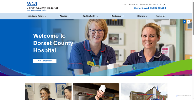 Security scan screenshot of https://dchft.nhs.uk/