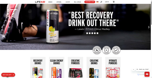 Security scan screenshot of https://www.lifeaidbevco.com/athletes/profile/view/id/36