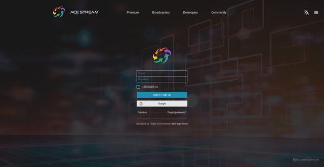 Security scan screenshot of https://m.acestream.tv