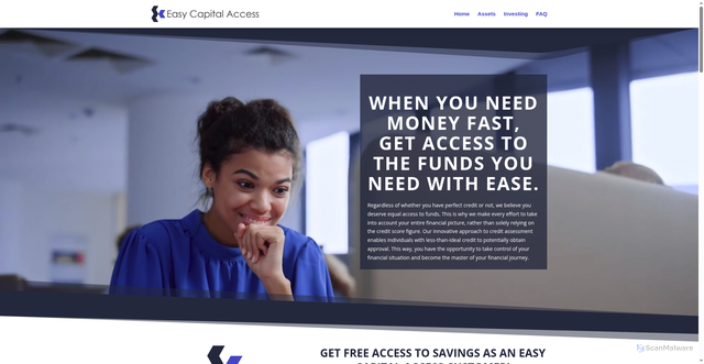 Security scan screenshot of https://easycapitalaccess.com
