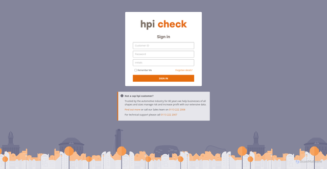 Security scan screenshot of https://trade.hpi.co.uk