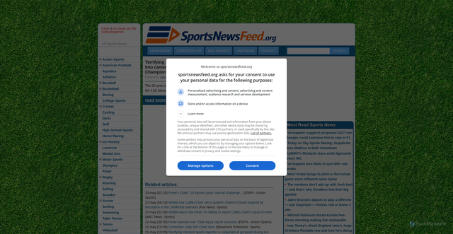 Security scan screenshot of https://sportsnewsfeed.org/news/terrifying-moment-golf-star-wyndham-clark-smashes-his-shot-into-camera-and-avoids-taking-out-fan-by-inches-at-pga-championship