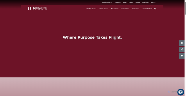 Security scan screenshot of https://www.nccu.edu