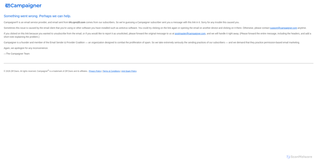 Security scan screenshot of https://trk.cpro20.com