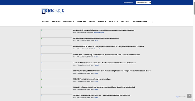Security scan screenshot of https://infopublik.id