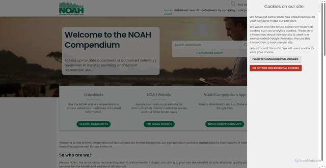 Security scan screenshot of https://noahcompendium.co.uk