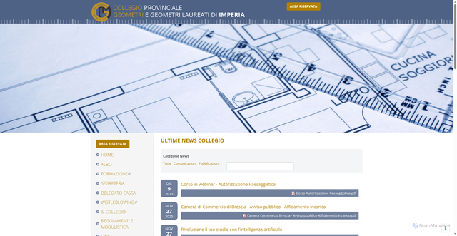 Security scan screenshot of https://www.geometri.im.it/