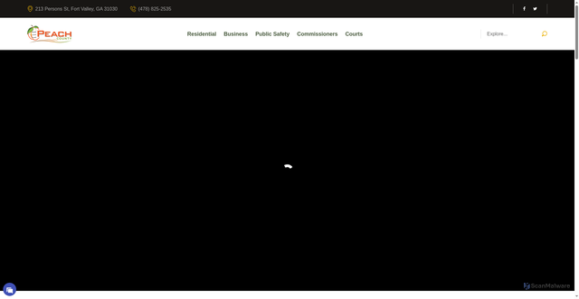 Security scan screenshot of https://peachcounty.gov/