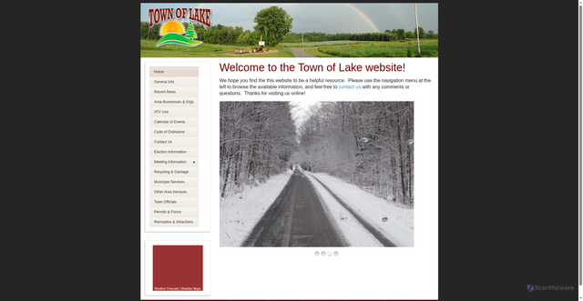 Security scan screenshot of https://townoflakewi.com/