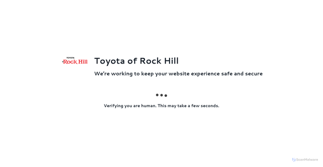 Security scan screenshot of https://www.toyotarockhill.com
