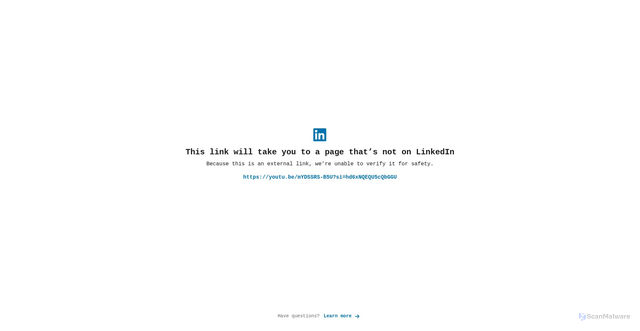 Security scan screenshot of https://lnkd.in/g_Tw5Ndf