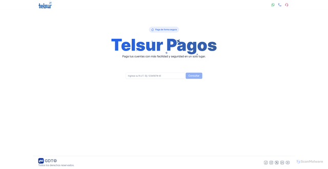 Security scan screenshot of https://telsur-pagos.vercel.app/