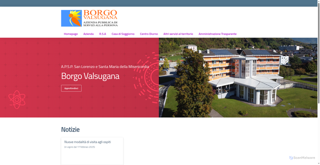 Security scan screenshot of https://www.apspborgo.it/