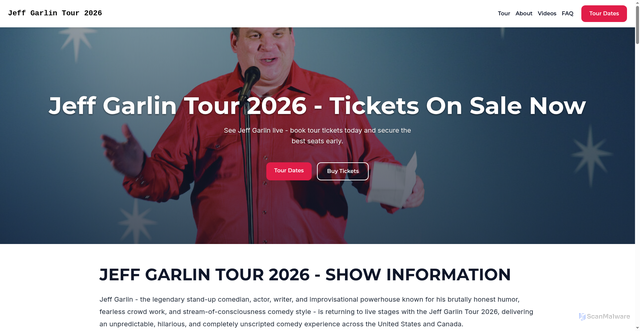 Security scan screenshot of https://www.jeffgarlintour.com/