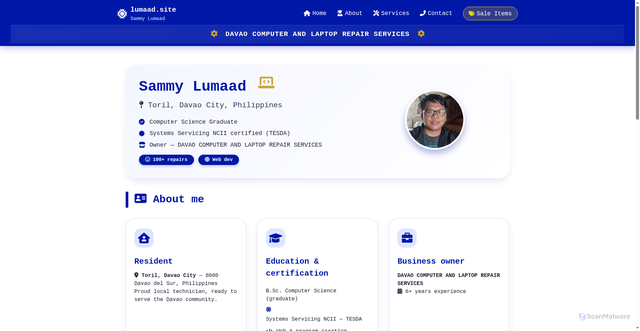 Security scan screenshot of http://lumaad.site/