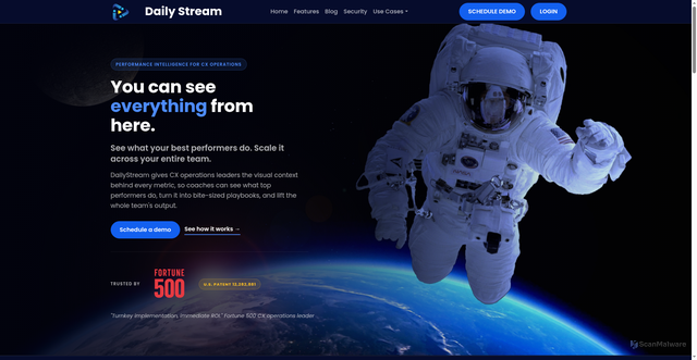 Security scan screenshot of https://dailystream.com