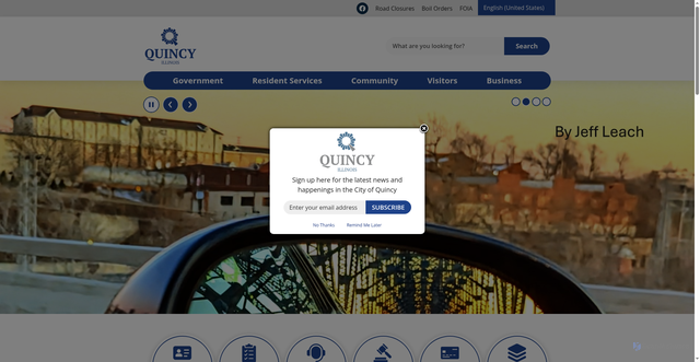 Security scan screenshot of https://www.quincyil.gov/