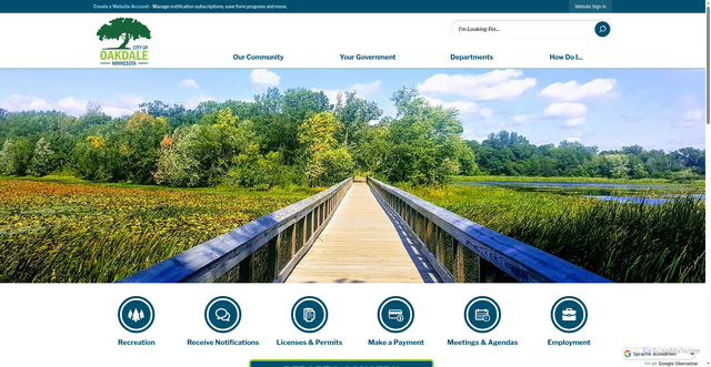 Security scan screenshot of https://oakdalemn.gov/